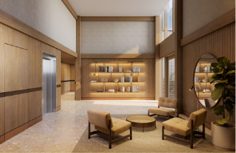 Perspectiva ilustrada hall social