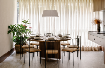 Foto real do apartamento decorado opção de 124m²